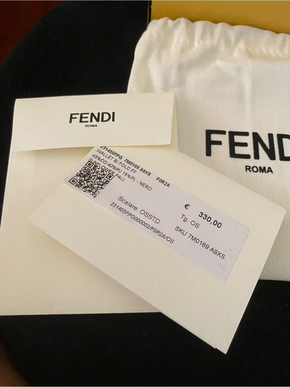 Fendi Men’s Bifold Wallet New With Original Box And Dust Bag